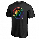 Men's Los Angeles Clippers Fanatics Branded Black Team Pride T-Shirt FengYun,baseball caps,new era cap wholesale,wholesale hats